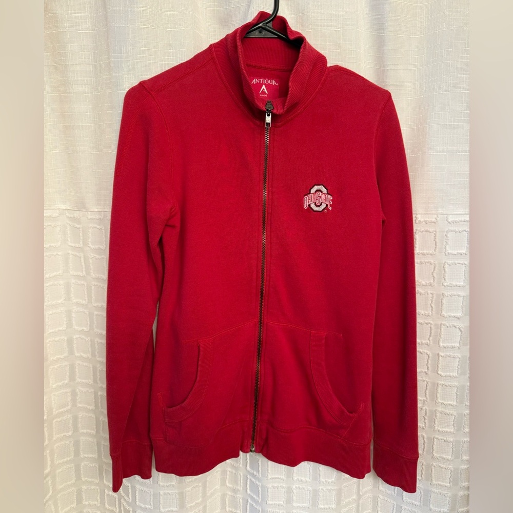 Ohio State University Women’s Red Zip-Up Jacket with Logo